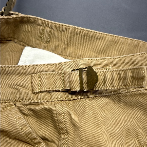 L‎ L Bean Women Khaki Belted Wide Leg Cotton Pants Size 6 - Picture 5 of 8